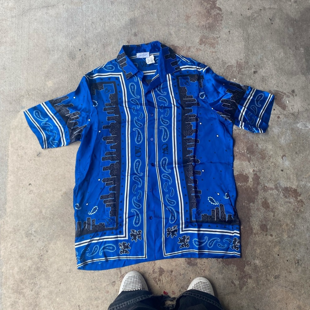off-white bandana print shirt